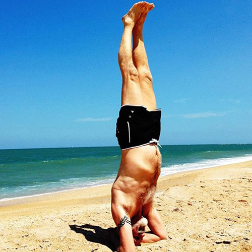 Head Stand at the beach